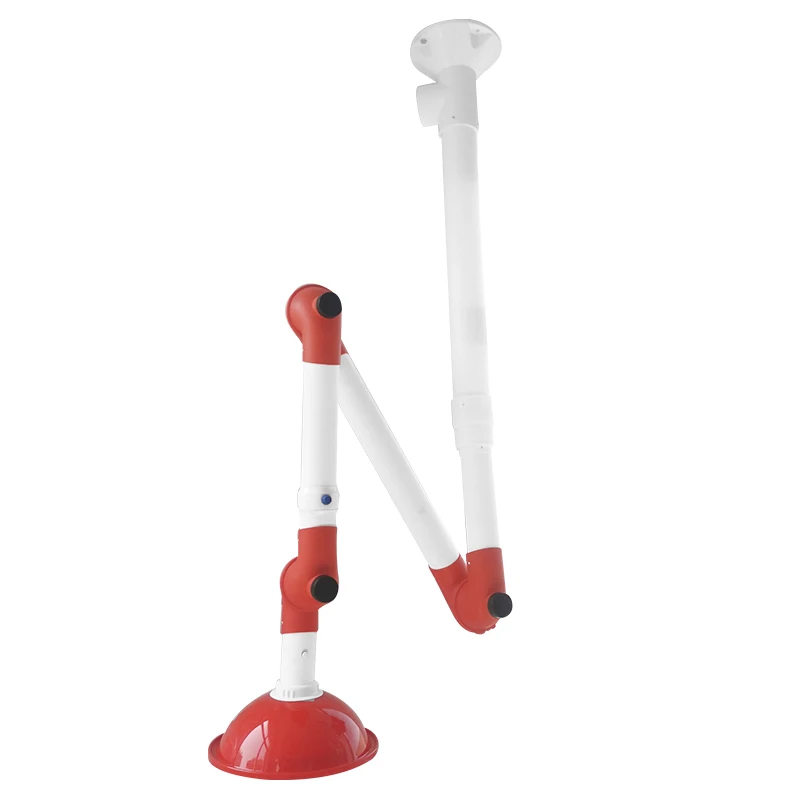 2021 hot-seller Ceiling mounted soldering fume hood Wall mounted PP fume extractor arm  Factory Price Suction Arm