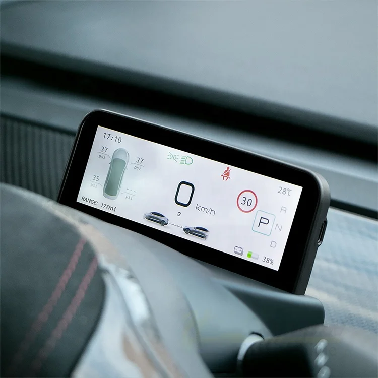 Creease 4.6 Inch High Definition Hud Head Up Turn Signal Display Ultra Mini Screen Display For Tesla Model 3 Model Y