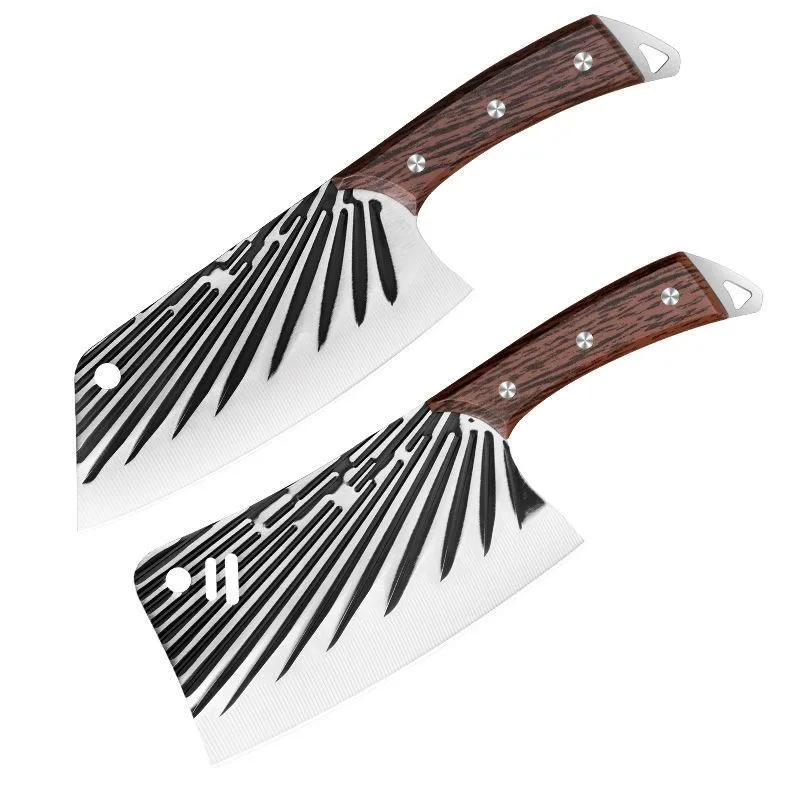 Yangjiang factory 7 inch cleaver knife/cutting knife 2pcs knife set easy to cut chicken duck fish