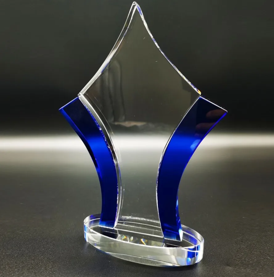 Music Award Trophy Wholesale Blank Crystal Customized Music Note Festival Crystal Glass Souvenir Trophy