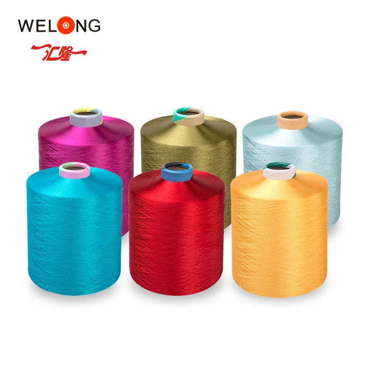Texture Thread Good Quality Sewing Thread Dty Yarn 100D 150D Polyester Carton 100% Polyester Embroidery Yarn Dty Raw Knit Fabric