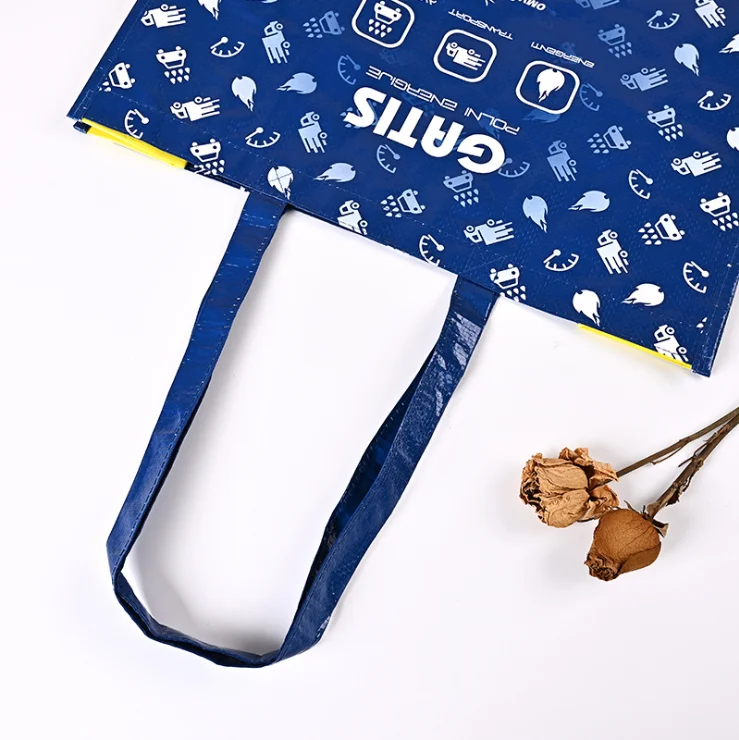 High quality Environmentally friendly renewable materials Portable Grocery Packaging pp woven bag folding