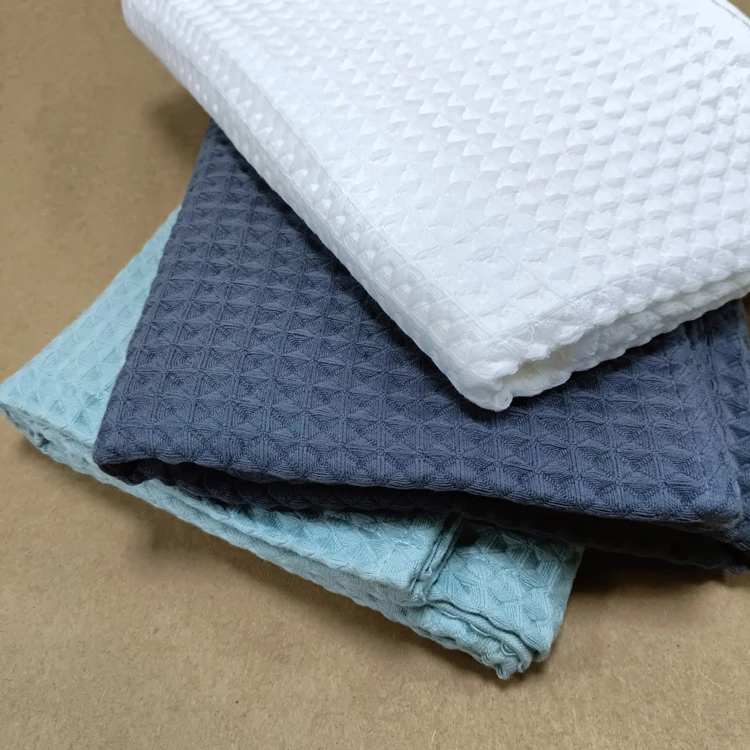 Hotel thick waffle weave bath towel 100% cotton waffle weave blanket