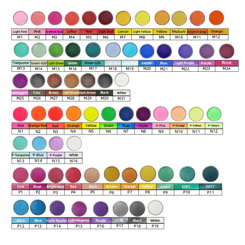 Water-Based Face and Body Paint Eyeshadow Palette Paint Set for Body Festive Makeup Accessory