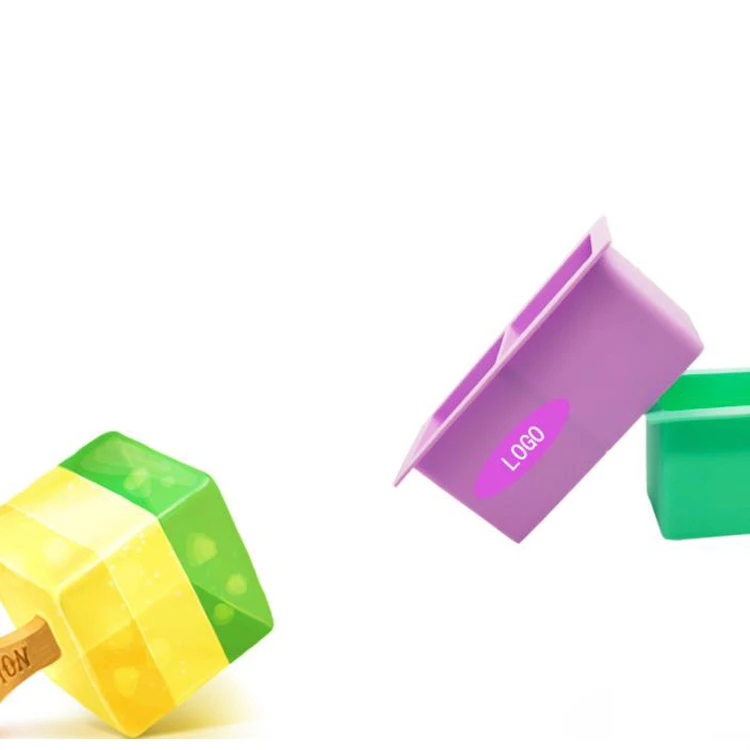 Wholesale custom Large Size logo 2 cavities cavities silicone ice cube tray mold