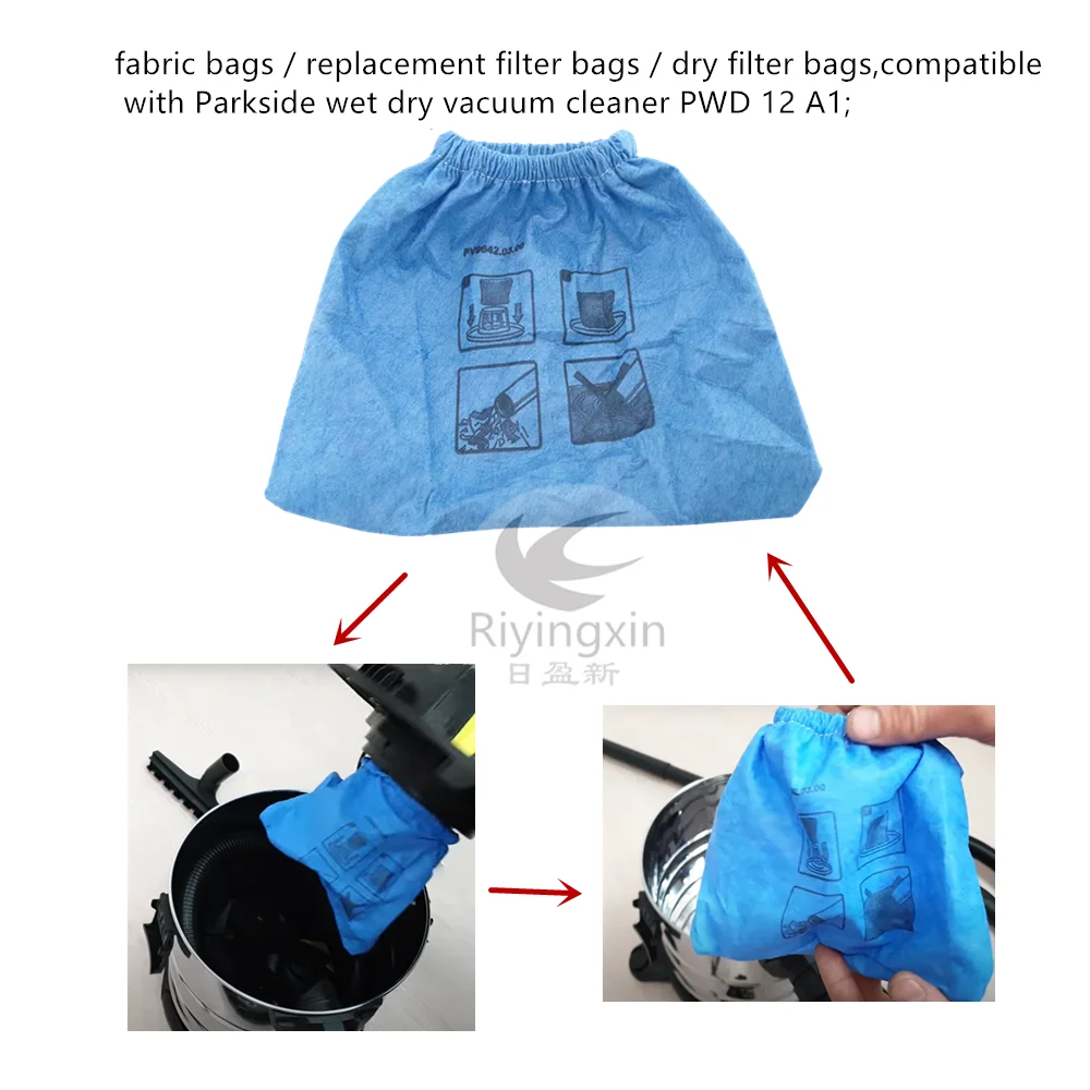 Vacuum Cleaner Fabric Filter Dust Bag for NTS PWD 12 A1 353257 / 385114/332961 Vacuum Cleaner Accessory Parts Dust Bag