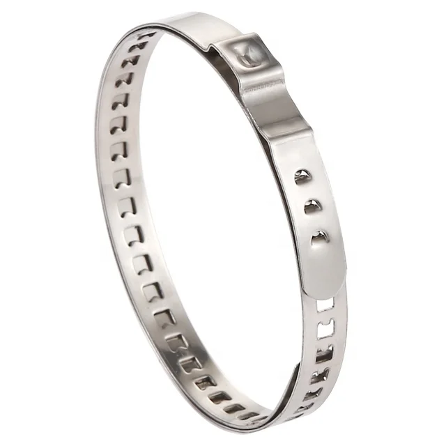 
Adjustable single ear stepless hose clamp with 5mm / 7mm bandwidth 