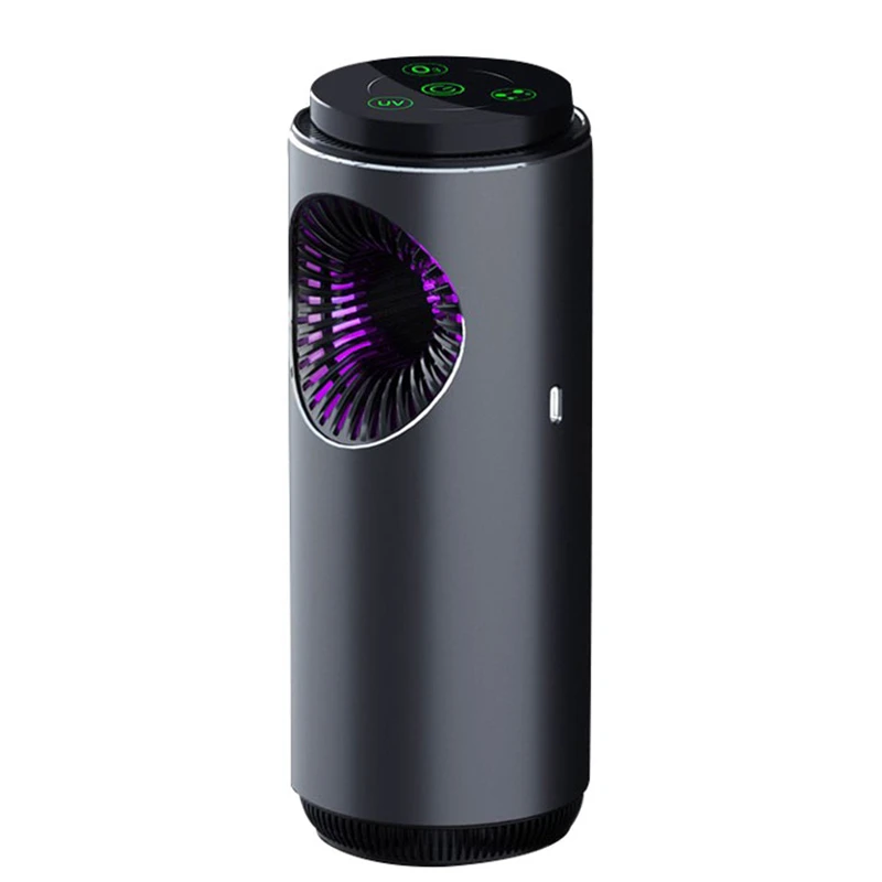 New Portable Smoke Hepa Filter UV Ionizer Car Ozone Air Cleaner Desktop Smart Negative Ion Car Air Purifier