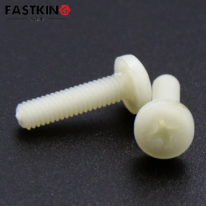 PA66+50% glass fiber nylon cross pan head machine screws M4*16 round head screws