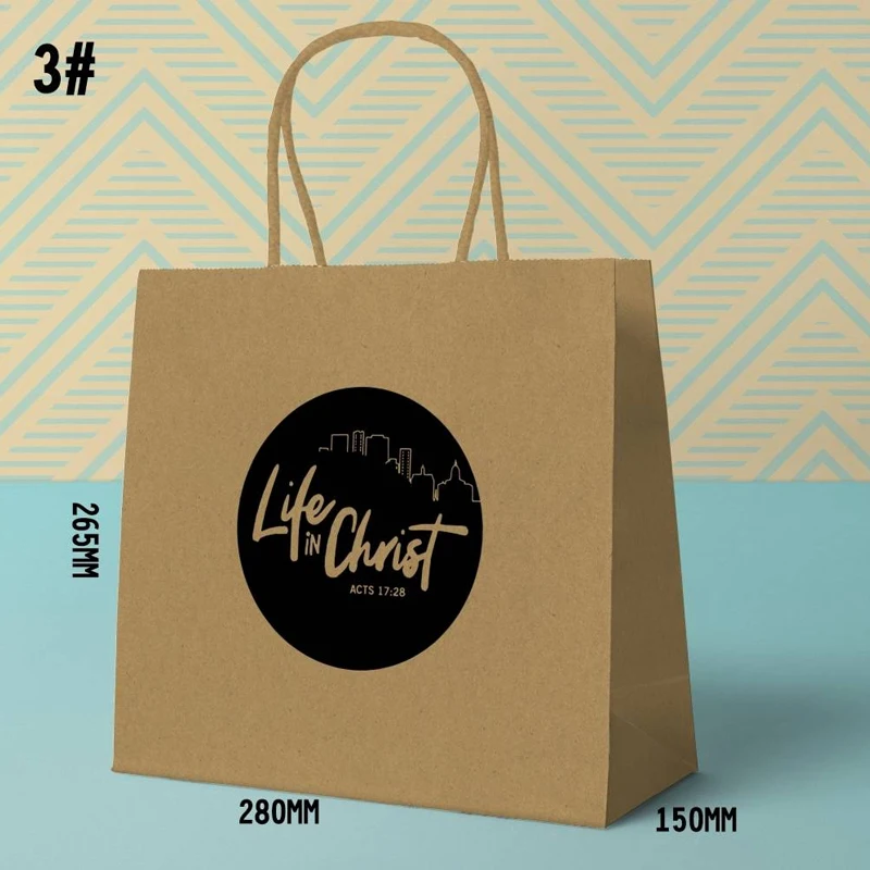 Black Kraft Paper Bag Clothing Packaging Bag Custom Gift Bag Kraft Paper Handbag Custom Logo