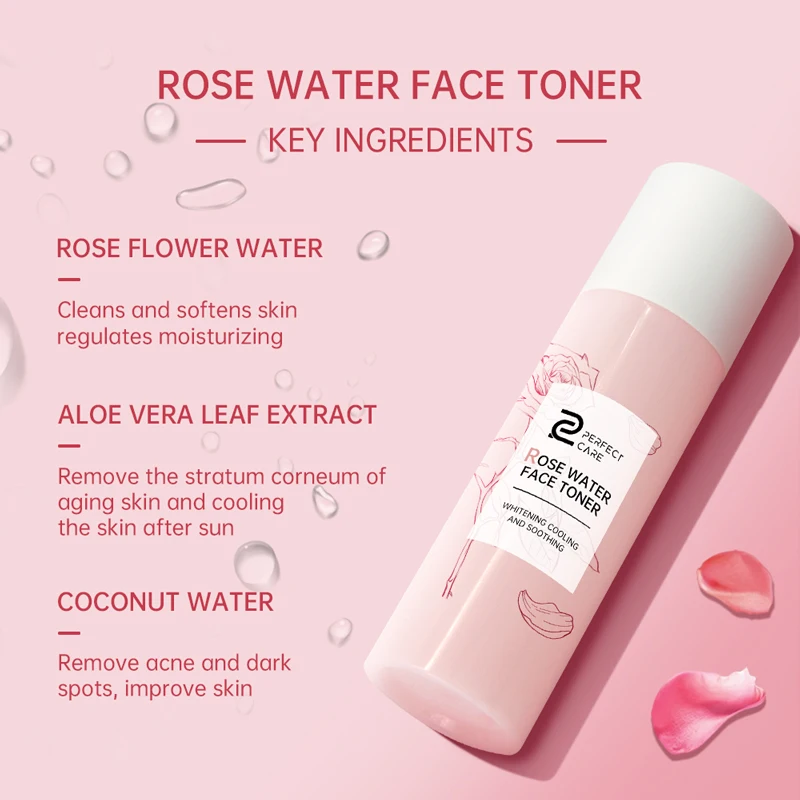 Wholesale OEMODM Rose Water Emulsion Toner Lotion Skin Care Products Improve Fine Lines Anti-Aging Korean Beauty Cosmetics
