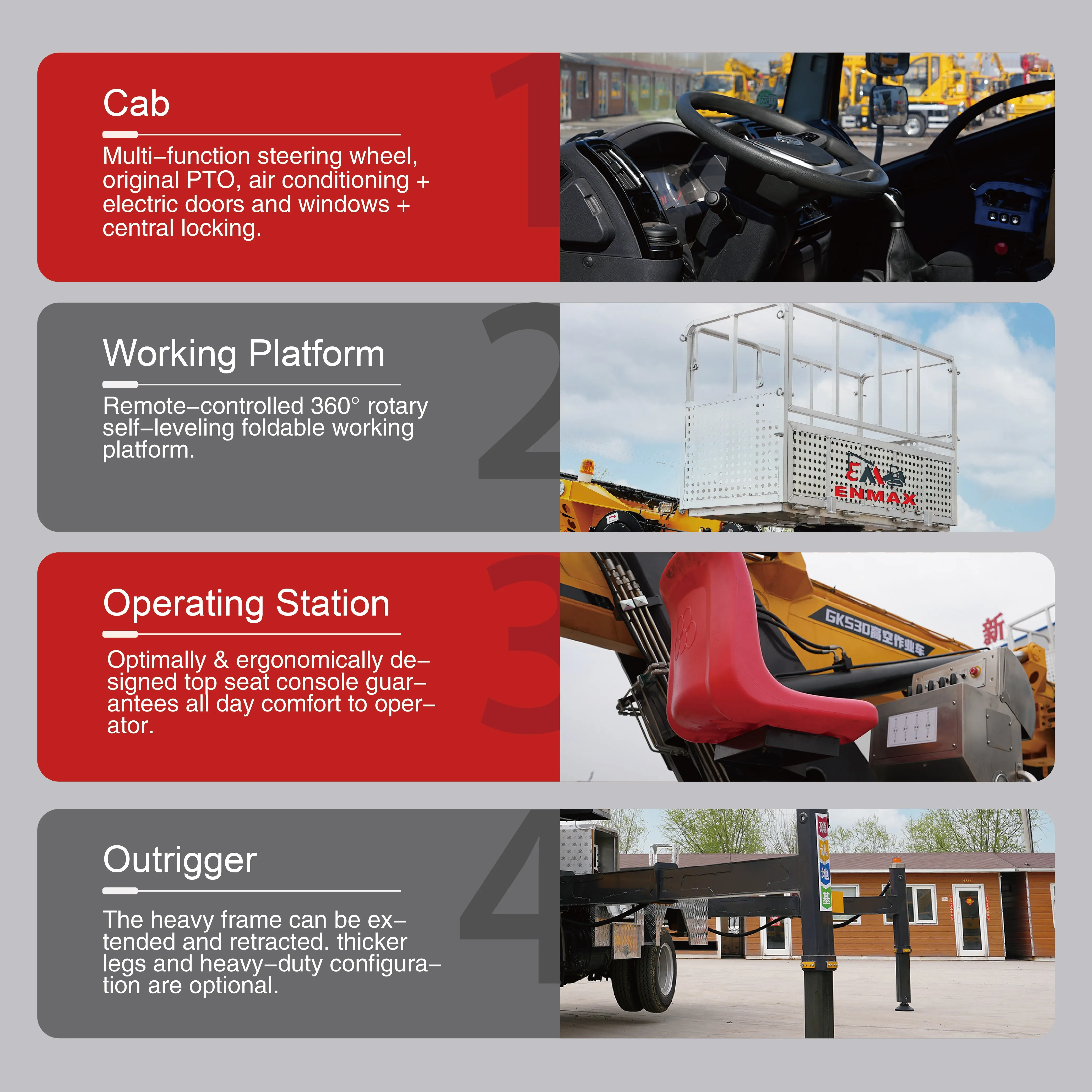 Manufacturers Customized Diesel 4*4 Overhead Forklift Bucket Aerial Work Truck Aerial Work Platform Car