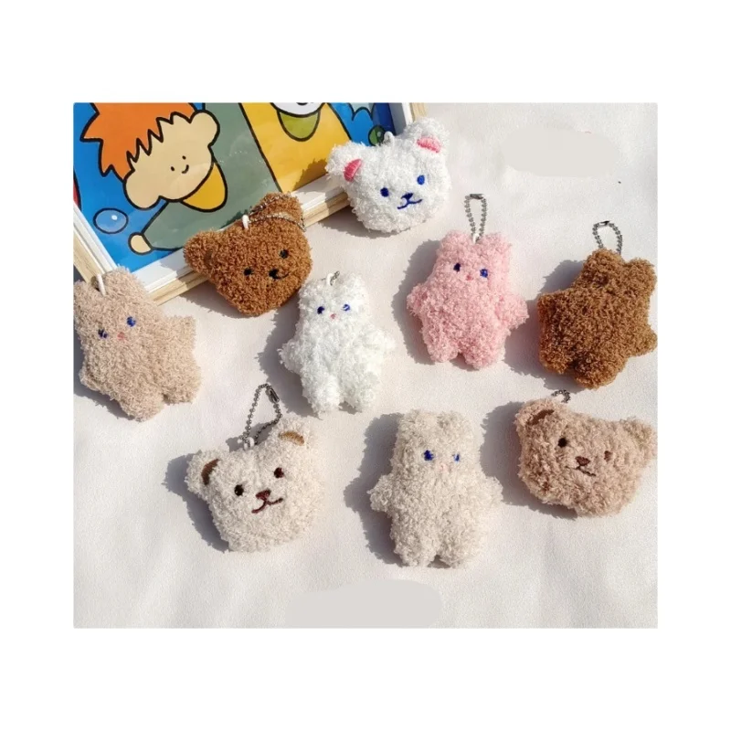 Wholesale Cute Plush Key Chain Stuffed Bear Teddy Bear Decorative Toy Day School Bag Pin Small Accessories