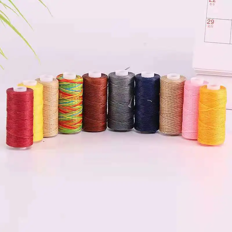 High Quality Durable 240 Meters 1mm 150D Leather Waxed Cord for DIY Handicraft Tool Hand Stitching sewing thread