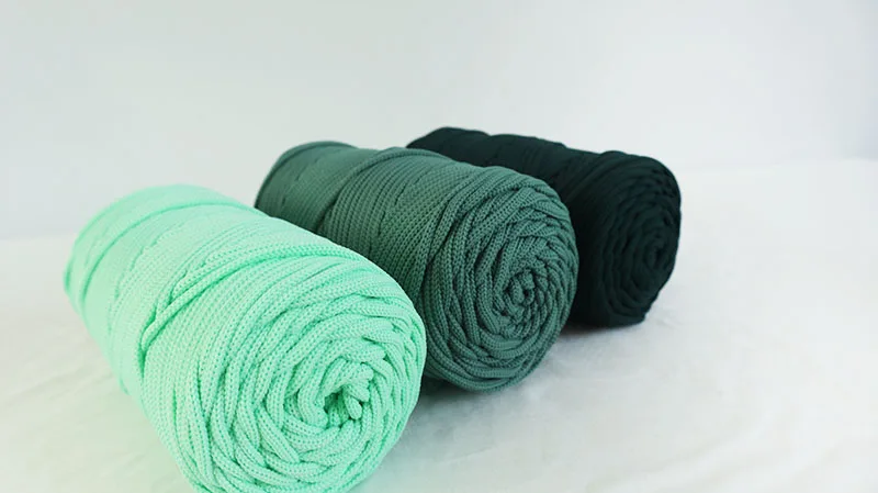 300g круглая rope100 % полиэстер крючком пряжа для вязания веревка плетеная фантазии веревки ручного