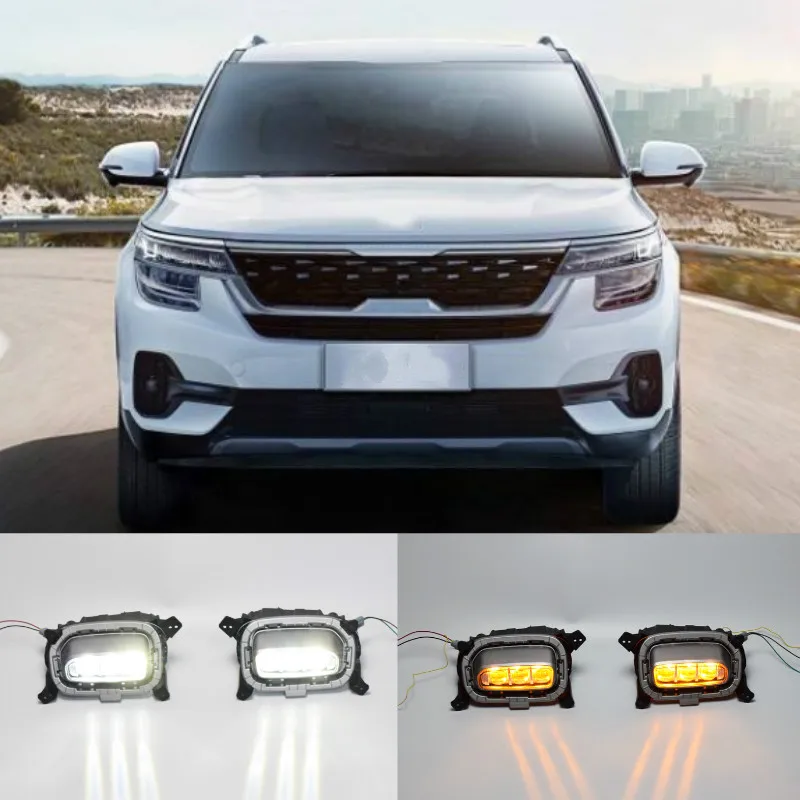 Передняя фара для Kia KX3 Seltos 2019-2021 дневные ходовые огни