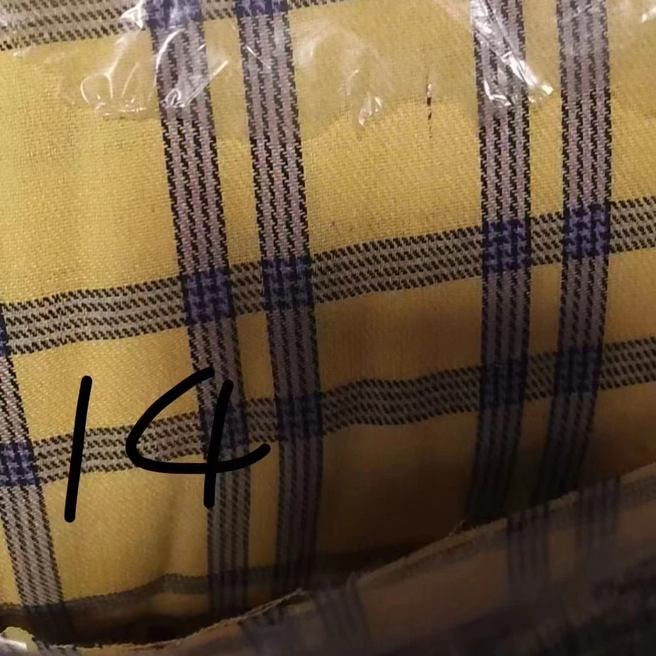 Winter Warm Yarn Dyed Breathable Single-Brushed 100% Cotton  Lattice Printed Flannel Fabric