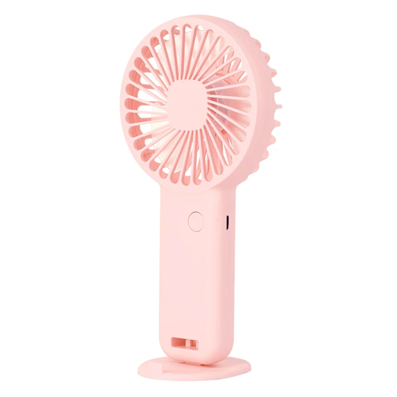 2024 Wholesale Portable Outdoor Mini Handheld Small Fan USB Charging Desktop Phone Stand Fan Gift LOGO