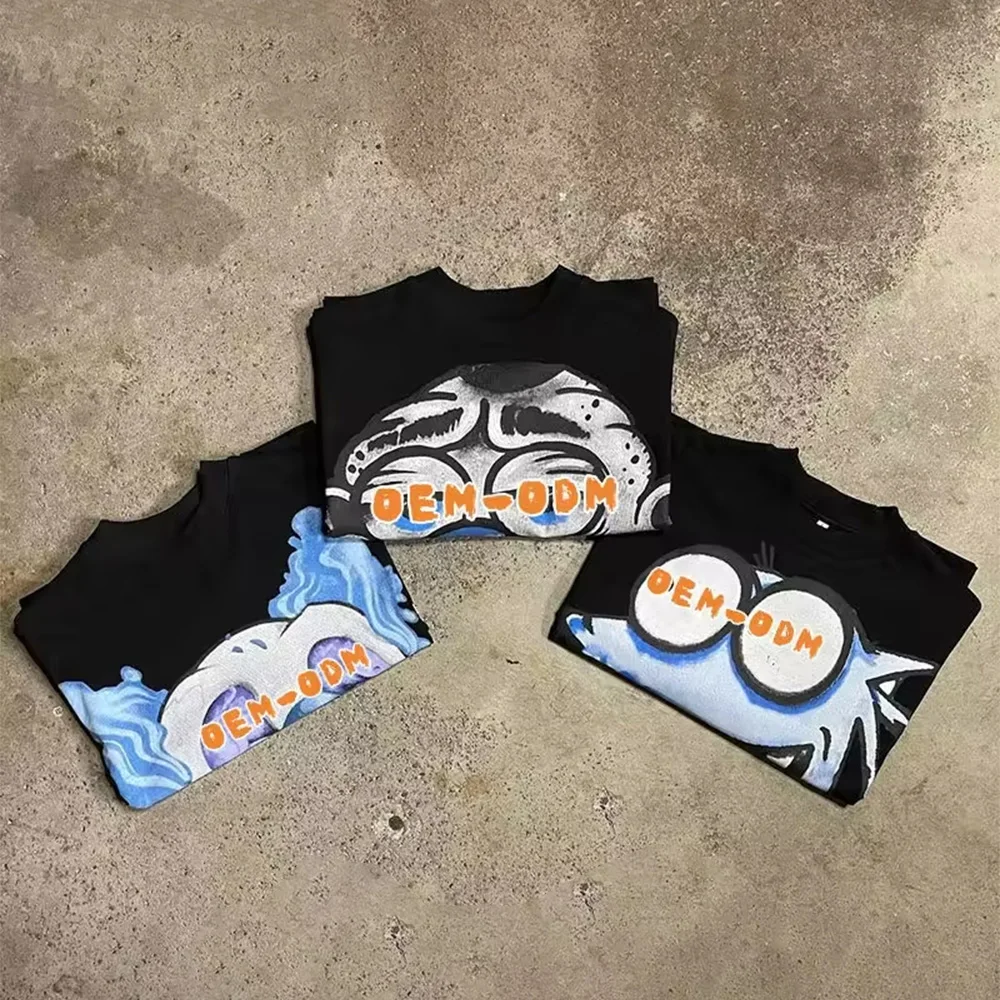 Custom luxury High Quality Oversize drop shoulder Cropped tshirt printing vintage Boxy Fit T-shirt men luxury brand t-shirts