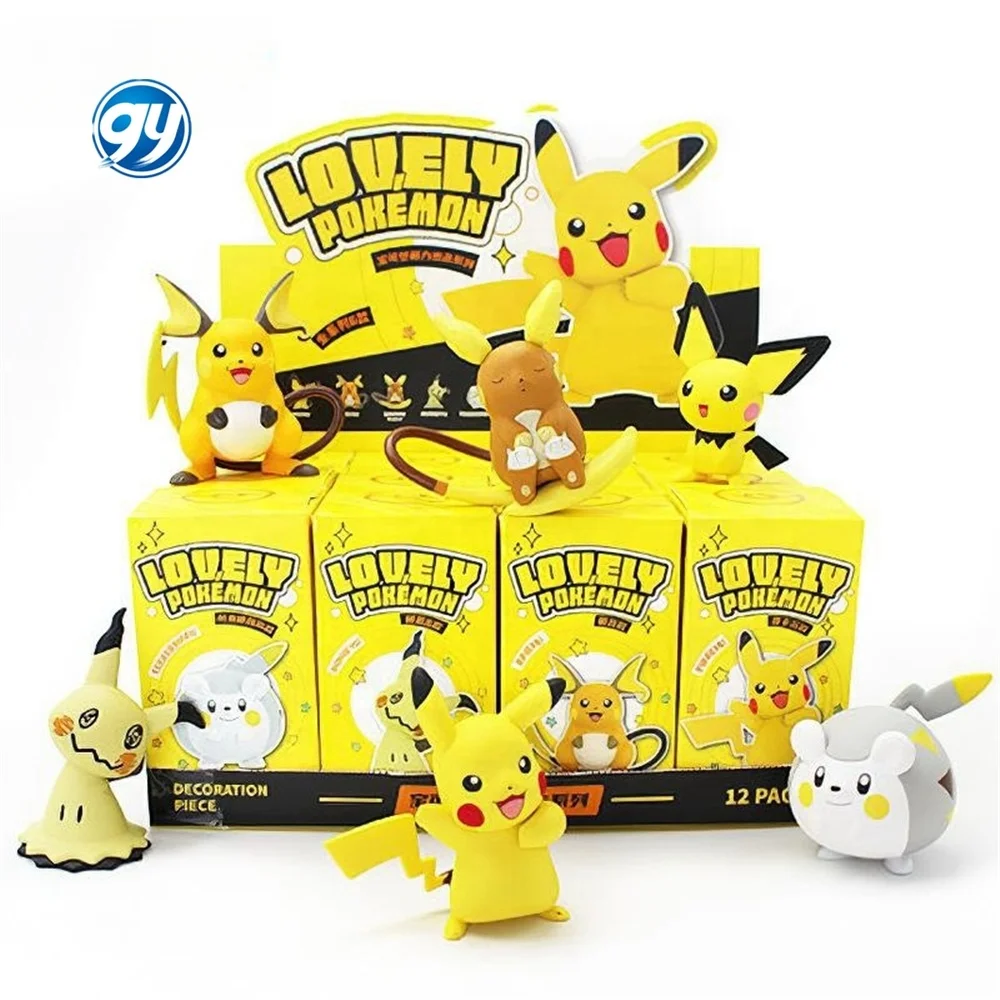 6pcs/set Pokemones Mini PVC Action Figures Set Pikachus Mimikyu Raichu toys for kids for in Blind Box