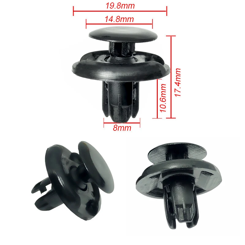 Fastener 91512-SX0-003 for Honda and Acura Push clamp mud backing plate