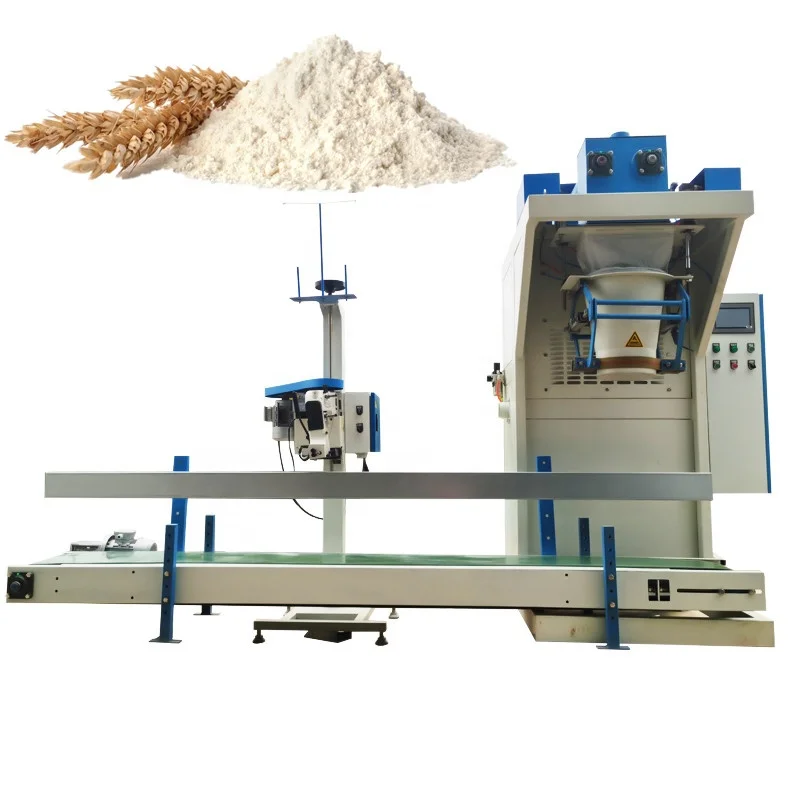 High Quality 5kg 10kg wheat flour packaging machine  with sewing machine