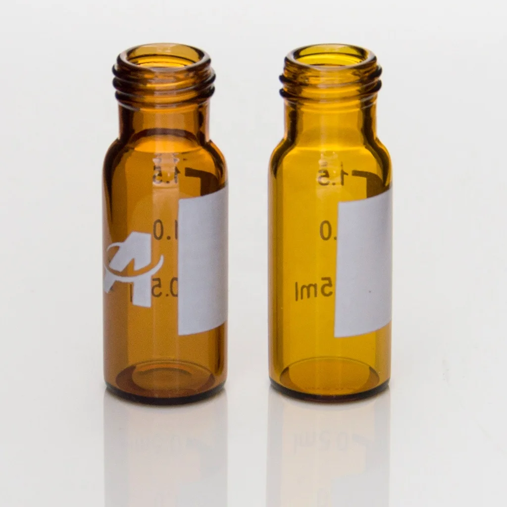 1.5ml 9mm vial 9-425 screw glass chromatography sample vial with plastic cap 2ml hplc vials bottles for laboratory
