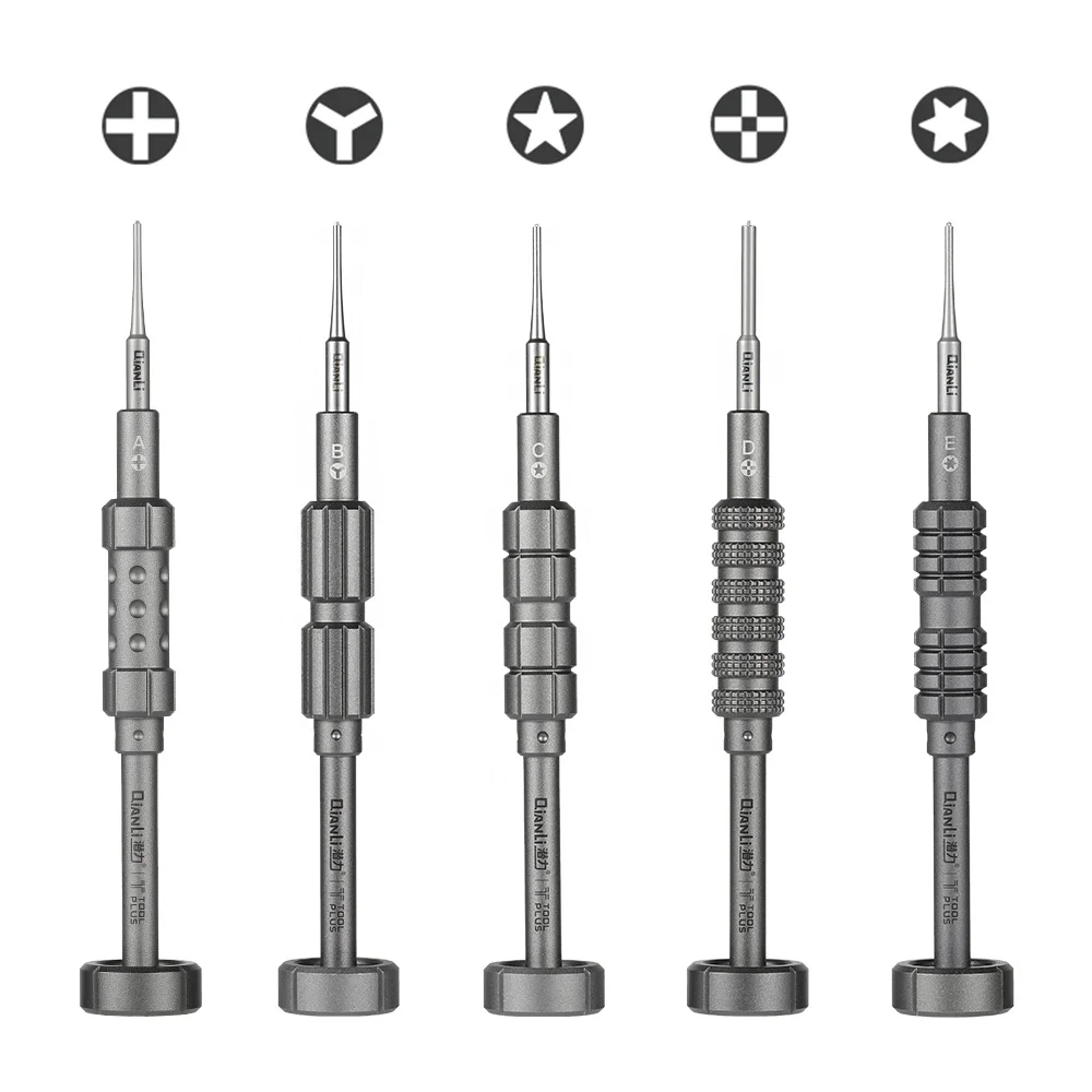 QIANLI iThor 3D Precision Screwdriver Phillips PH000 Y 0.6 Type P2 Pentalobe Torx T2 for Mobile Phone Tablet Repair Tool Kits