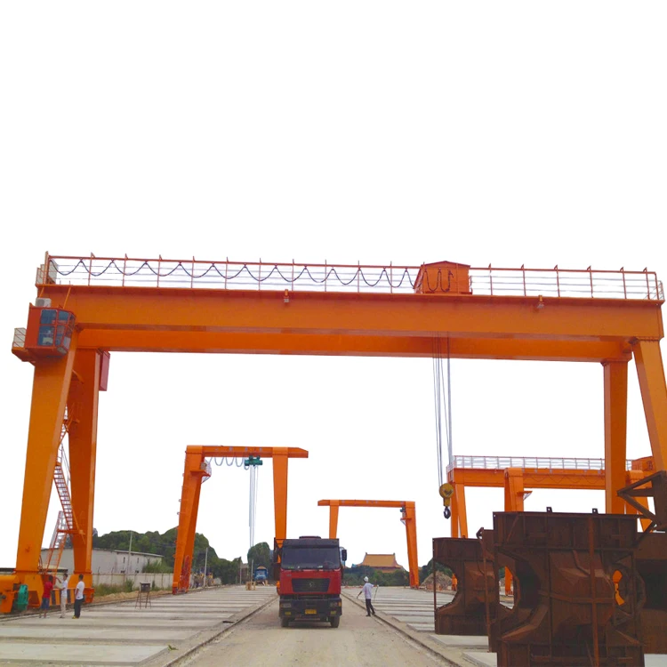 machine motorized bridge construction rail mounted 5 10 20 25 30 40 50 ton container china double girder gantry crane for sale