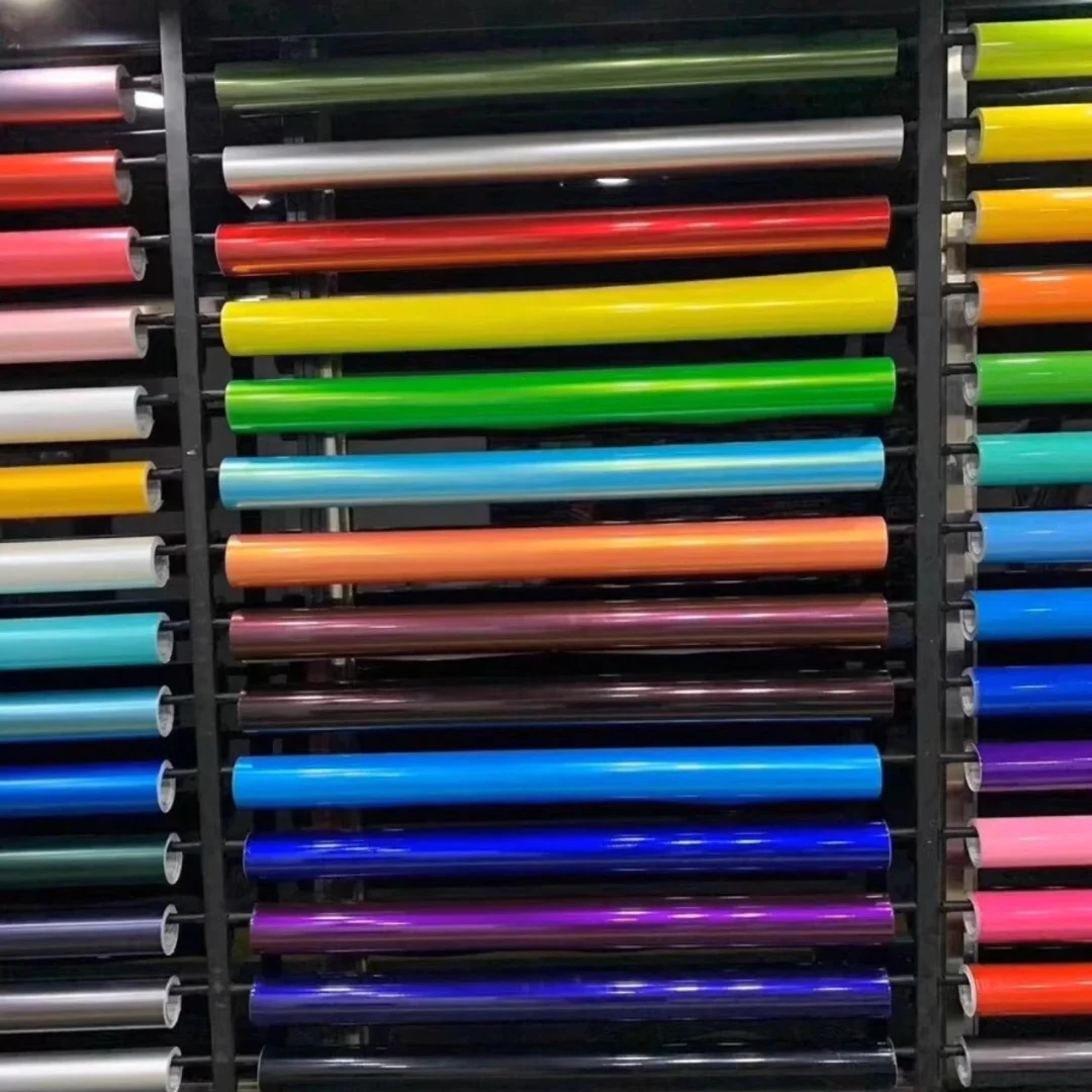 High Gloss paint protection film tpu car wrapping Gloss Combat Green color paint protection film 1.52*16M