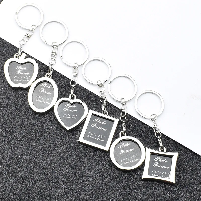 Creative Love Keychain Photo Frame Couple Keychain Square Personalized Photo Keychain Commemorative Gifts For Couple Friends