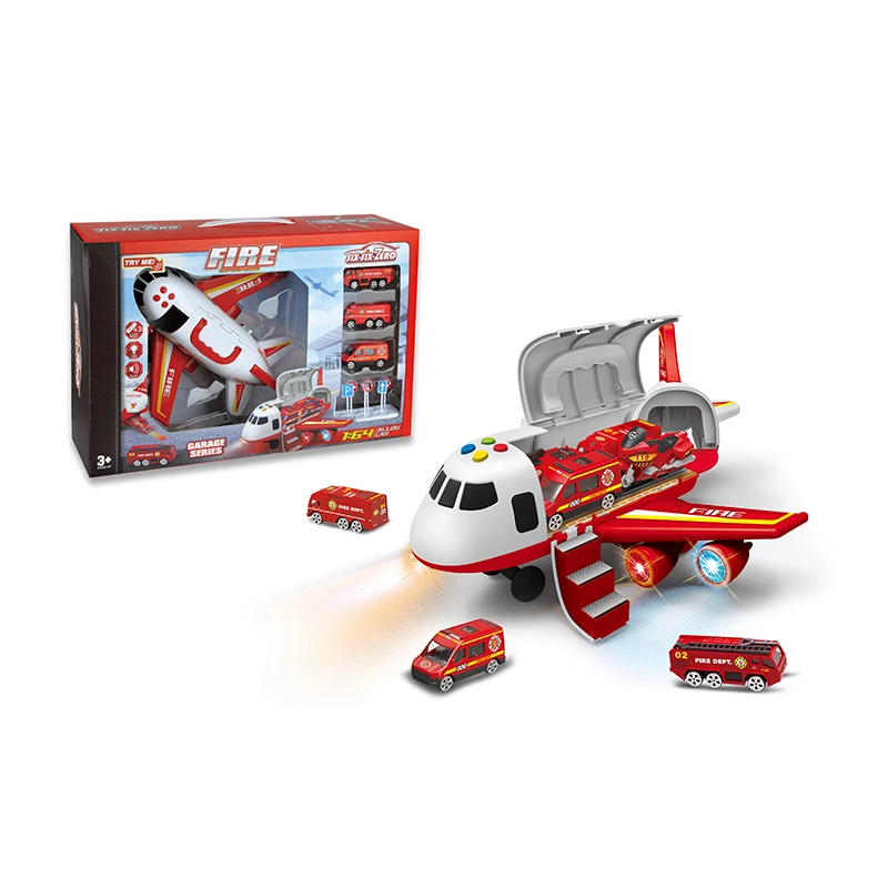 
1:64 Die-cast Truck Car Storage Deformable Alloy Airplane Model Aircraft Toys with Light and Sound 
