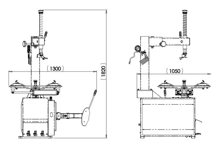 wheel demount tool tire changing machine