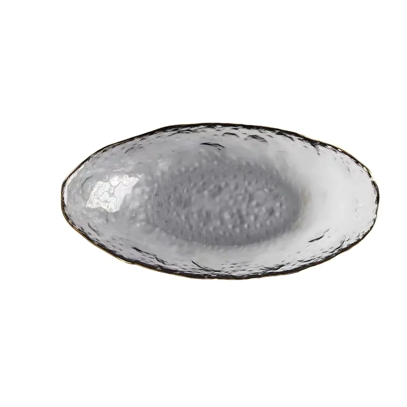 Современная посуда из прозрачного стекла в скандинавском и западном стиле, набор посуды, блюда с чашами, стейк, фруктовое масло, обеденная тарелка