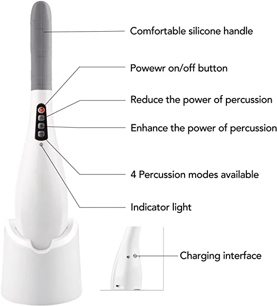 hot sale Portable multifunction whole body vibration massage hammer massage beating stick design electric hand held massage wand