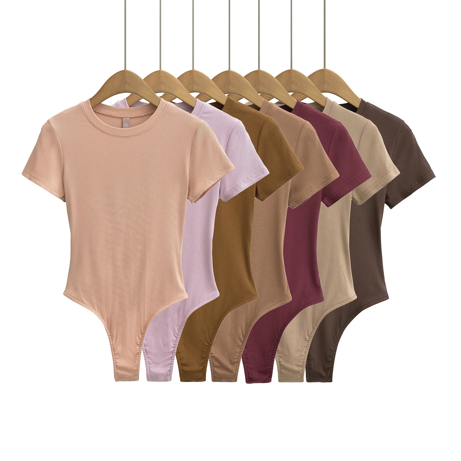 Новый дизайн, 2024 женский боди с коротким рукавом, Женский Облегающий комбинезон с коротким рукавом, 2024 лето