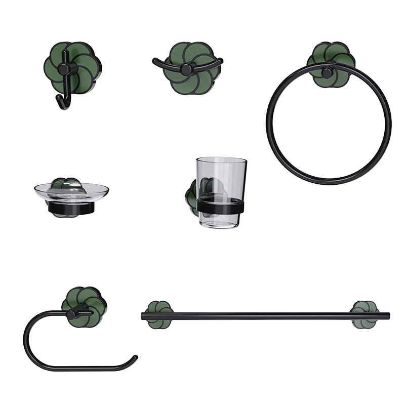 Factory direct selling bathroom accessories soap dish with metal base shower soap dish bathroom accessories set of 6 pieces