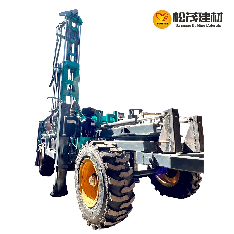 New product crawler high-leg pneumatic hydraulic borehole 380m depth water well drilling rig for sale