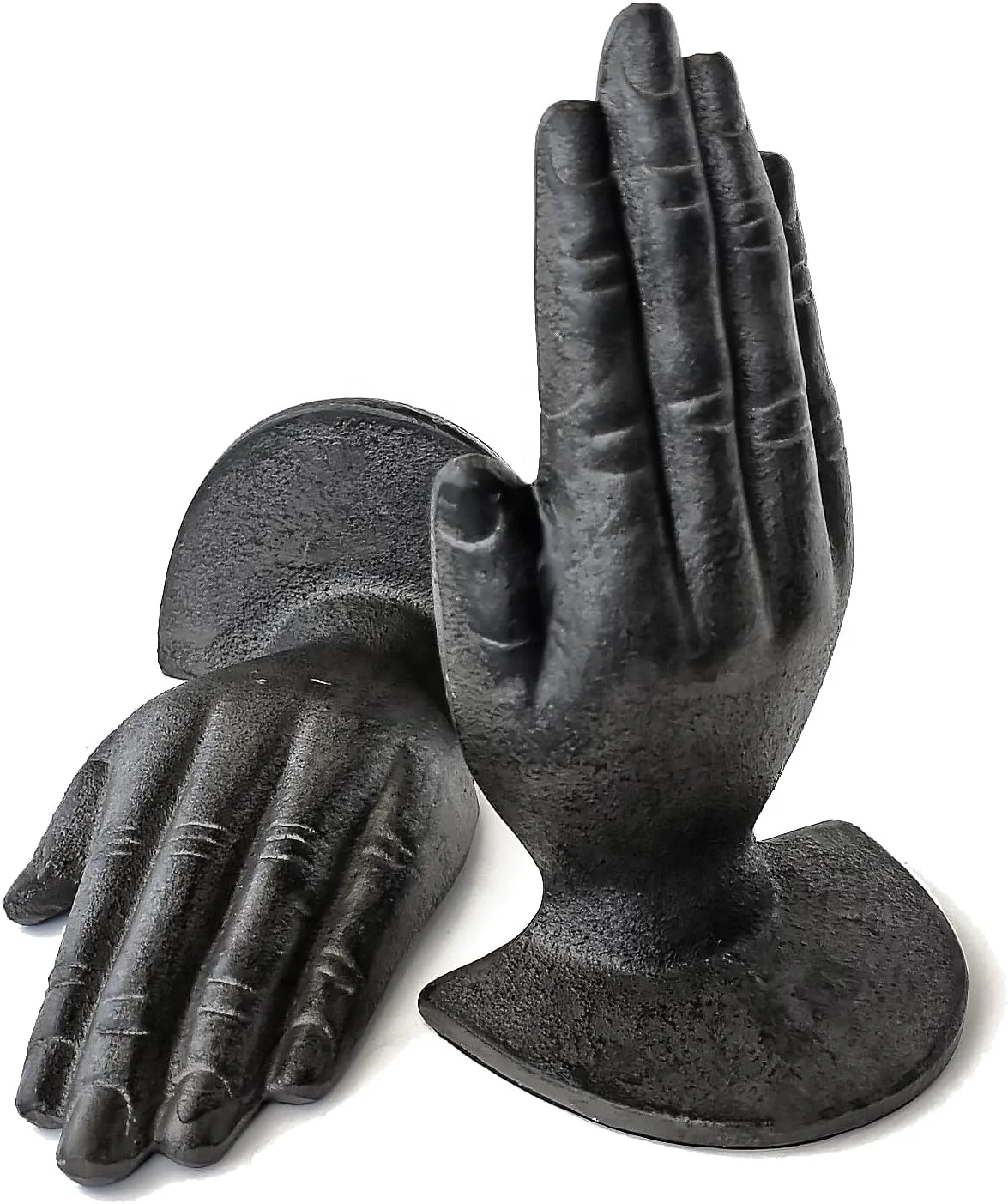 Home Decorative heavy duty cast iron hand bookend antique metal home decoration for office desk book shelf organizer