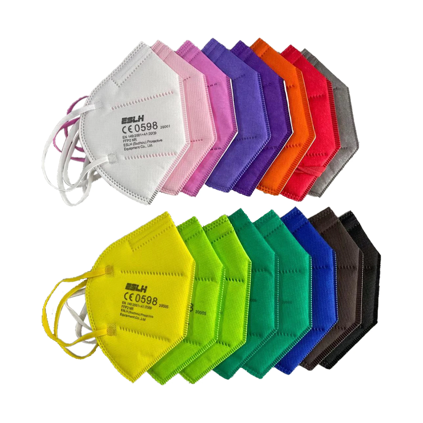 Customised LOGO Fast Delivery Wholesale Price Protective Colorful ffp2 logo mask Mask ESLH Mask ESLH FFP2