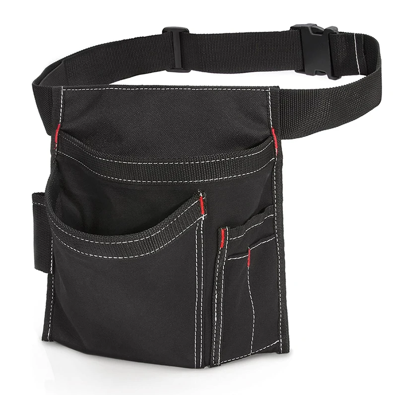 5 Pocket Tool Belt Pouch Durable Canvas Gardening Work Waist Tool Bag for Painter Carpenter Builder
