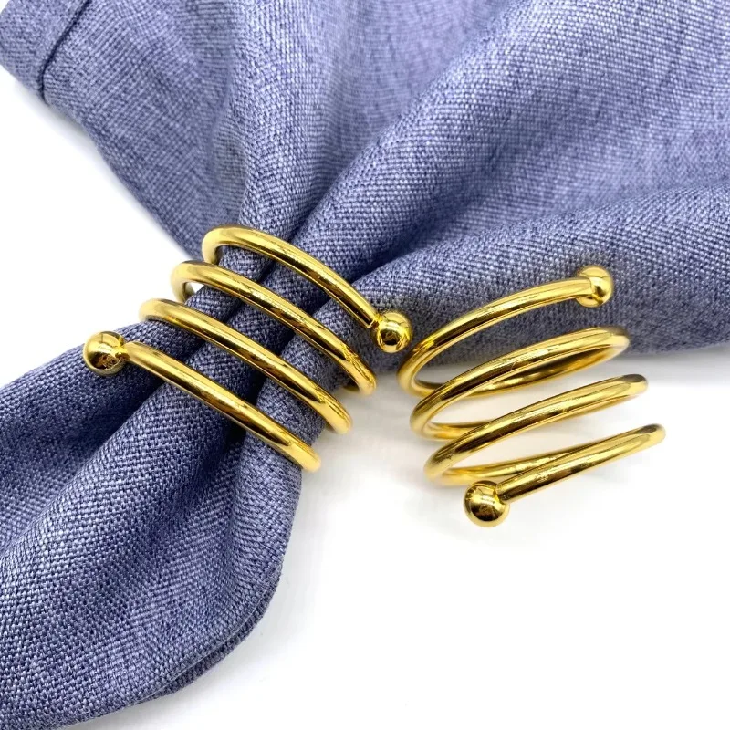 Toroidal Round Metal Napkin Ring Gold Plated High Quality Manufacturer and Exporter Usage for Table Decoration