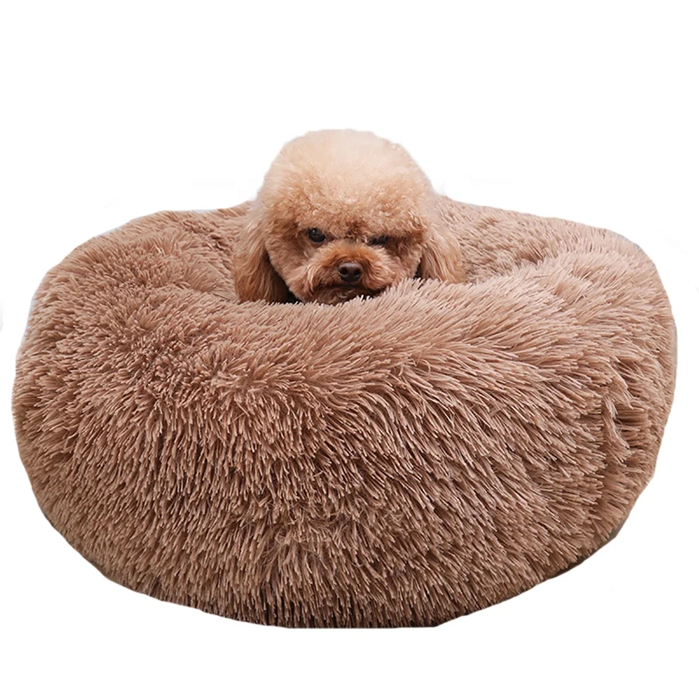 
Luxury Round Pet Bed Dog Pet Warm Basket Bed Dog House Indoor Donut Bed Pet 