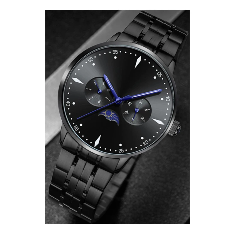 Мужские кварцевые часы из нержавеющей стали