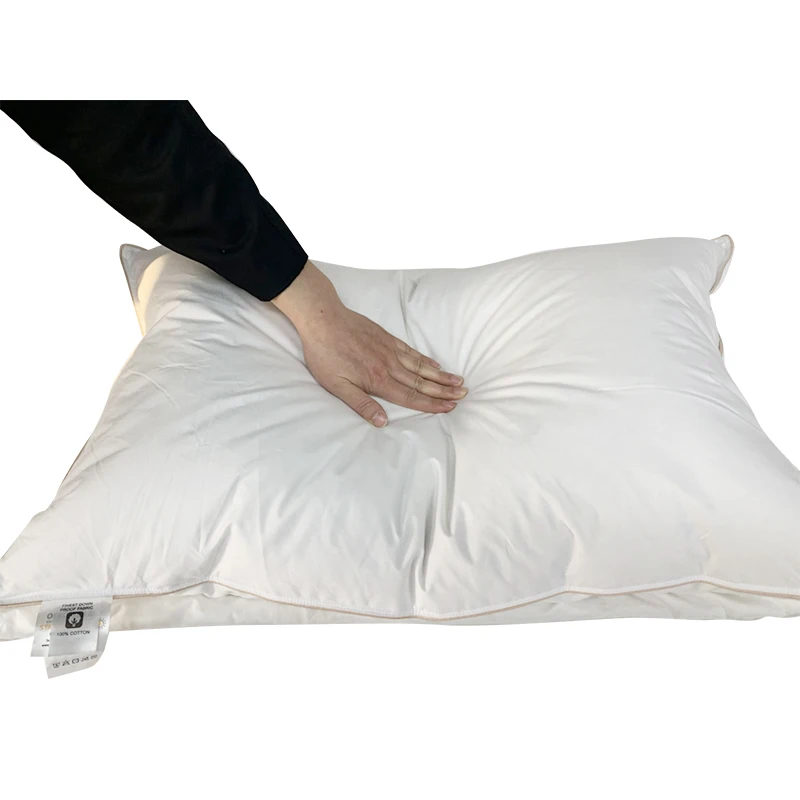 Lowest price  Hotel Goose Down Feather Pillow Bed Sleeping Pillows Insert Standard Custom Size
