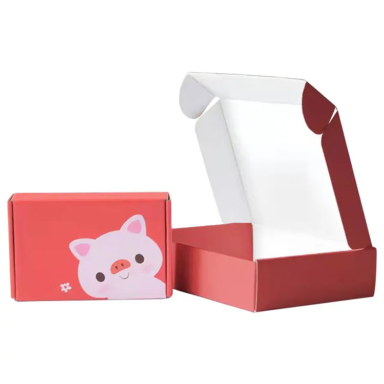 Custom Logo Printed Corrugated Cardboard Paper Packaging Mailer Postal Shipping Box
