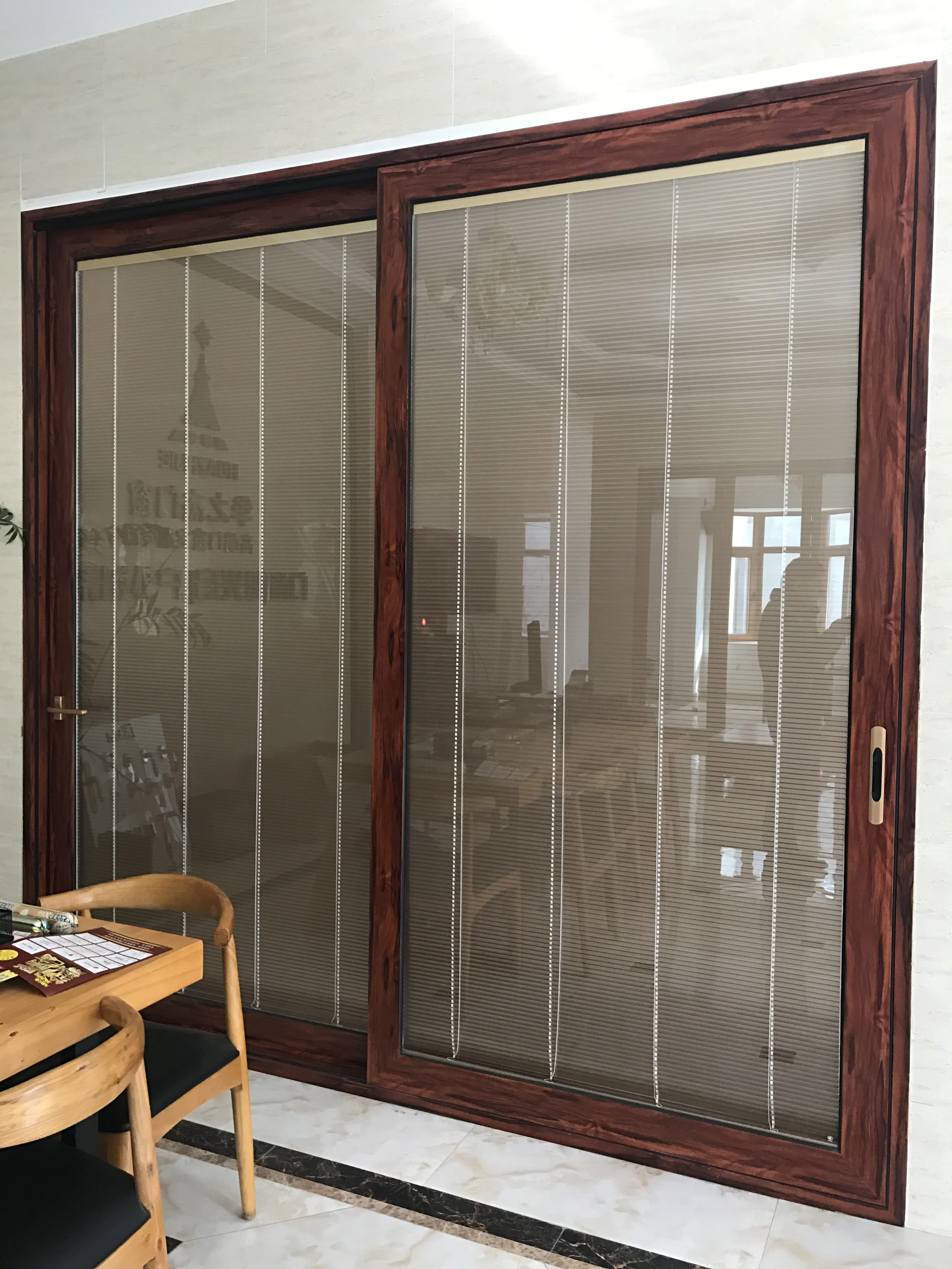 Exterior 4 panels double glazed door aluminum tempered glass sliding doors for balcony