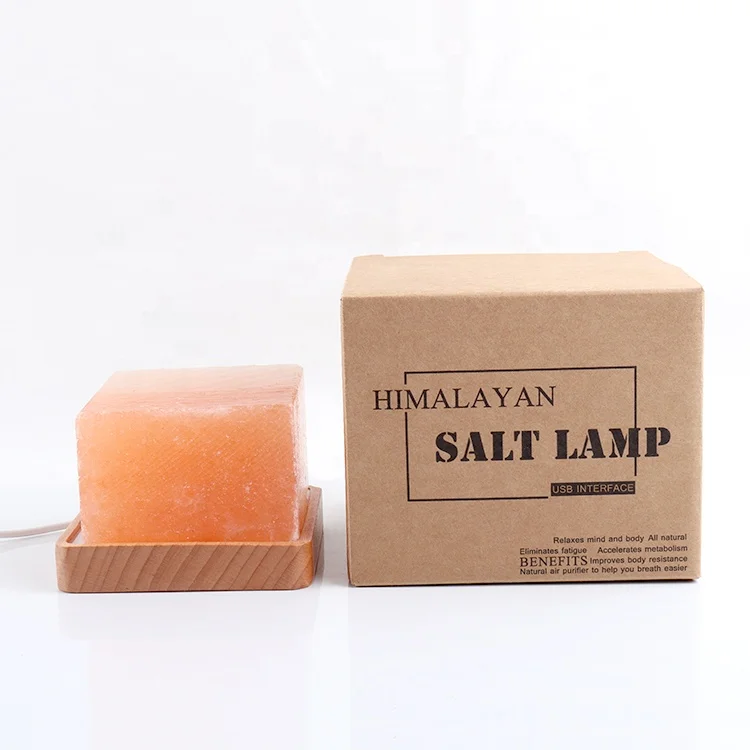 Natural Crafts wooden home decor usb salt lamp Europe salt lamp