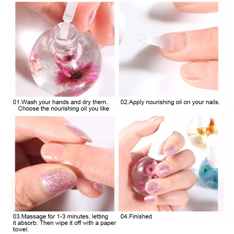 2024 Newest Luxury Organic Natural Cuticle Oil Natural Flower Puting Customized Nail Oil Cuticle For Finger And Toe Care