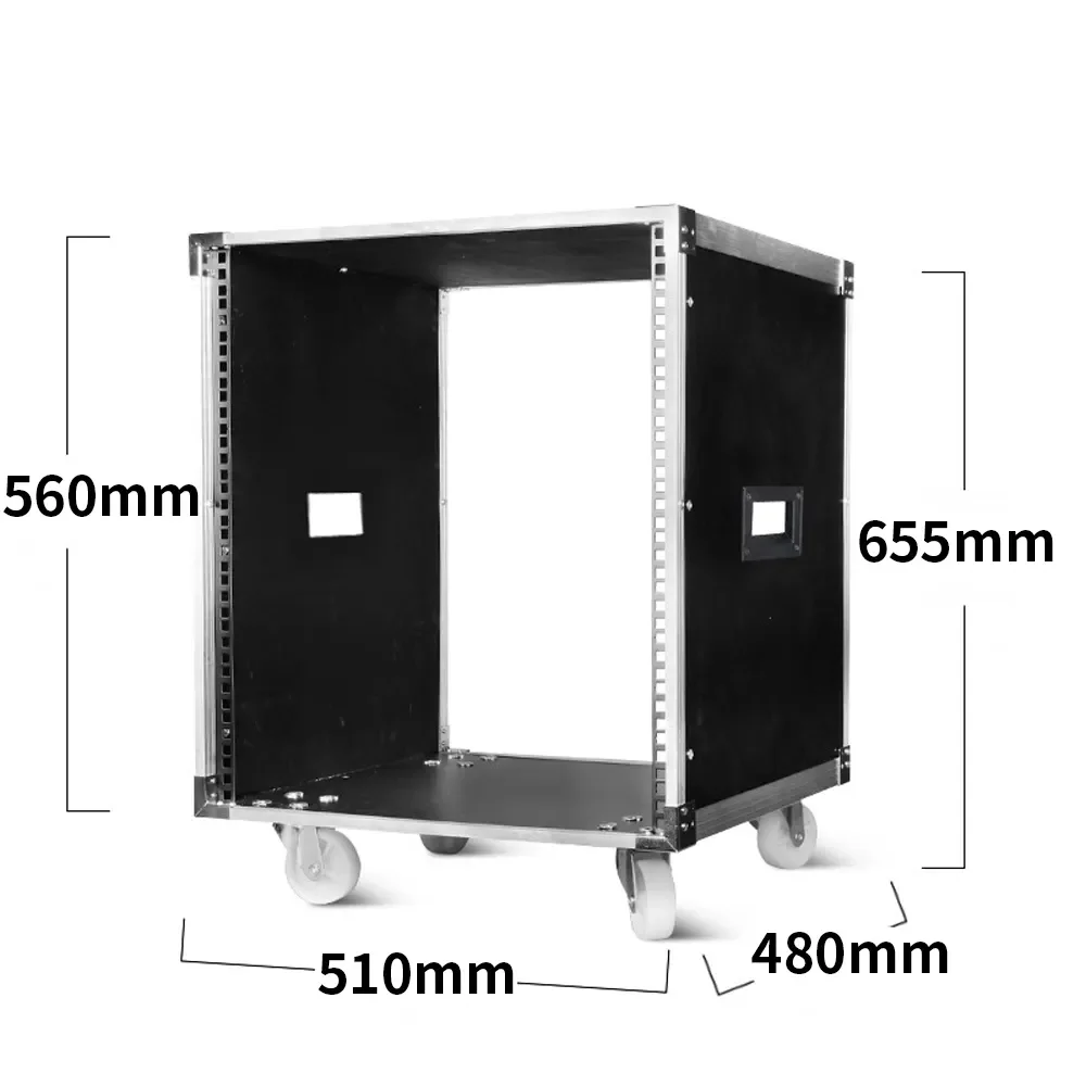 12U Professional Audio system rack case installation rackmount cases with caster